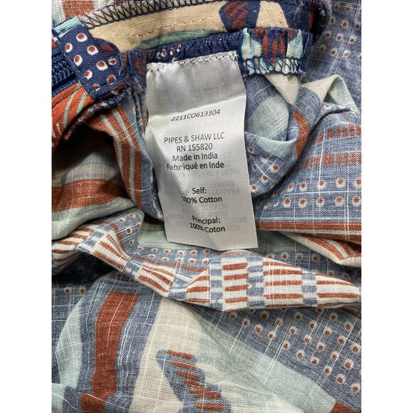 Veronica Beard 'Hazel' Blue Cotton Chevron Skirt Size XS - Picture 5 of 5